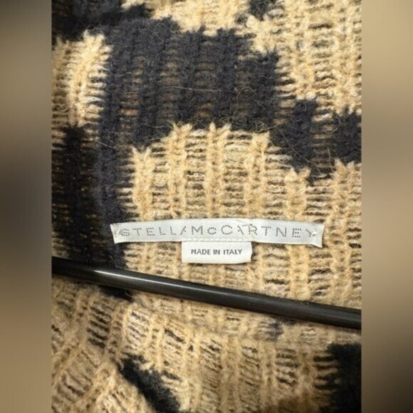 Stella McCartney Leopard Print Leo Instarsia Knit Alpaca Blend Sweater - Picture 3 of 11